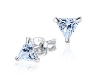 Triangle CZ Silver Stud Earrings STS-2644